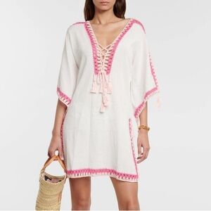 Anna Kosturova Penelope kaftan coverup mini dress
